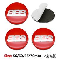 BBS Metalinis lenktas paviršius Automobilio ratlankio dangtelio lipdukai 4 vnt. 56 mm 60 mm 65 mm 70 mm BBS Padangos centro lipdukas Raudonas Auksinis Juodas Sidabrinis 56mm