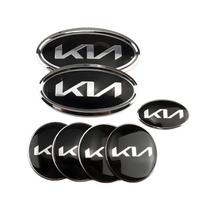 7Pcs Full Set Car Front Rear Emblem Wheel Hub Center Cap A46 Stickers New KIA Logo Badge for KIA K3 K5 Sportage R Sorento Carens