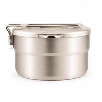 1.5L 304 Stainless Steel Lunch Box With Lid Outdoor Cookware Durable Camping Cook Pot  Hiking sidabras