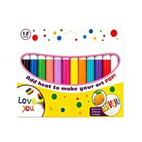 12 Color Popcorn Styles Foam Pen Set Glow In Dark Creative Art Pen Tool For Children Kids Safe Safe Light Weight Design 1 pink