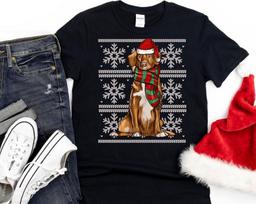 Nova Scotia Duck Tolling Retrievers Ugly Christmas Shirt, Xmas Gift Dog Lover, Snowflake Pattern, Winter Season Gildan Softstyle Unisex Tee 2XL gray