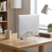 Minimalist Acrylic Laptop Stand Transparent Notebook Dock Invisible Vertical Laptop Stand  Travel gray