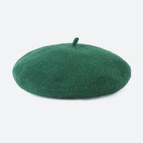 Color Wool Beret Winter Hat in Dark Green, Cold for Daily Wear One Size tamsiai žalia spalva