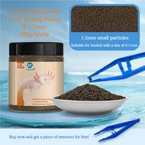 Axolotl Salamandrų Maistas Ambystoma Mexicanum Žuvies Miltų Seskantys Plaukiojantys Granulės Pašaras Su Mikroelementais, Lizinu, Žaliu, Baltymais 250g 1.5mm pellets