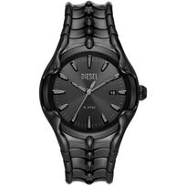 DIESEL Vert Men's Quartz Watch Black sunray Dial Stainless steel Strap 44mm DZ2187 juoda