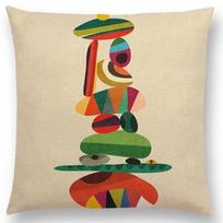 New Arrivals Color Blocks Field Weave Map Colorful Geometric Abstract Pattern Prints Cushion Cover Pillow Case 66x66cm auksinė