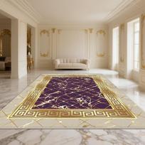 Chinese Style Gold Decoration Bedroom Non-slip Carpet Living Room Modern Light Luxury Large Area Rugs Washable Lounge Rug MAT 60x90cm beige