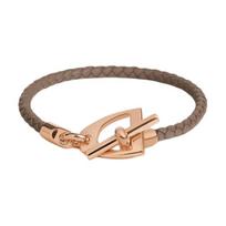 Hermes Etrier Woven Design Metal Bracelet Unisex Bracelet Elephant-Gray H100016FO18 Basic Packaging-Box+Dust Bag or Padding Board,T2 beige