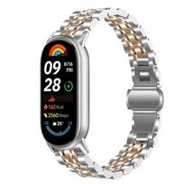 Nerūdijančio plieno dirželis Xiaomi Mi Band 10/9/8, metalinis, originalus, keičiamas riešo dirželis, Correa for Xiami Mi Band 10 9 8 Priedai Xiaomi Band 10 black