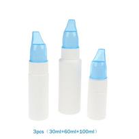 3Pcs Nasal Irrigator Nose Wash Cleaner Bottle Spray Water Bottle Fine Mist Atomizer Liquid Empty Container For Traveling 3pcs white