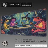Magic Frog gaming mats Themed Dartfrogs Playing Cards Mouse Pad UltraSmooth Keyboard Mat Desk Mat with Stitched Edges HYBXAXC 800x400x2mm gray