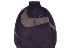 Nike Big Swoosh Reversible Boa Jacket Cave Purple S gray