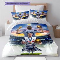 Harry Kane plakatas Patalynės antklodės komplektas Antklodės užvalkalas Pagalvės užvalkalas Namų dekoracija Gimtadienio dovana (1 * antklodės užvalkalas + 2 * pagalvės užvalkalai, be šerdies) 155x200cm gray
