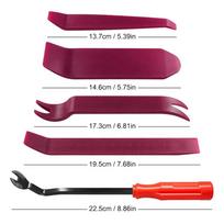 5 vnt./rinkinys Durų skydelio automobilio apdailos nuėmimo įrankių rinkinys Spaustukas Plastikinis tvirtinimo elementų nuėmiklis One Size brown