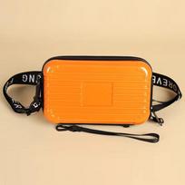 Mini Suitcase Shape Bag Fashion Luggage Bag Handbag Shoulder Bag Waterproof Bag Hard Shell Box Suitcase Purse Clutch Bag Orange orange