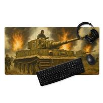 Wwii Tiger Tank Mouse Pad Panzer Battlefield Scene Alfombrillas Para Escritorio Tapis De Souris Gaming Accessories 800x300x2mm brown