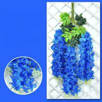 12 vnt. / RINKINYS Dirbtinės gėlės Šilkinė Wisteria Vynmedžio kabanti gėlė vestuvių sodui Gėlėta „pasidaryk pats“ svetainės biuro dekoras 12Pcs