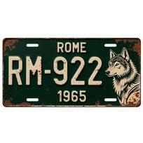 Skaitmeninis valstijos numerio ženklas Automobilio metalinė dekoracija 15x30cm beige