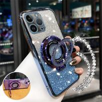 Poco X6 5G dėklas Blizgus dengtas telefono dėklas skirtas Xiaomi Mi POCO X6 Pro C65 F6 M6 Pro X5 X3 NFC Kristalinis laikiklis su apyranke Stovas Dangtelis For Mi POCO X6 Pro