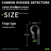 Aquarium CO2 Monitor with High Borosilicate Glass Detector white