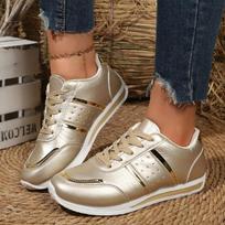 Women Comfortable Shoes Casual Women'S Sporty Leather Shoes White Sneakers Running Shoes Trendy Casual Shoes Zapatillas De Mujer 37 auksas