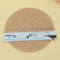 Lace-Trimmed Burlap Cutlery Bag for Weddings & Festivals - DIY Handmade Jute beige