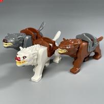 MOC Bricks DO-IT-YOURSELF Animal Wolf Action Figure Attachments Educational Constructing Blocks Assembled Playthings Kids Presents brown