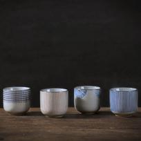 Japoniškų arbatos puodelių rinkinys Rankomis tapyti keraminiai puodeliai Akmens keramikos kavos puodeliai Rustic Moderninis Sake puodelis Matcha arbatos ceremonijai Namų dekoras <200ml gray