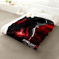 Žaidimo Dying Light Mėtomas flanelinis pledas: Minkštas, draugiškas vaikams, šiltas, antistatinis, visų sezonų, skalbiamas, sofa, lova, namai 75x90cm black