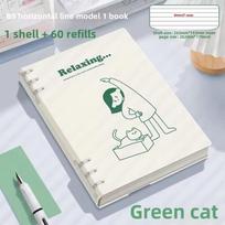 Notebook Loose-Leaf 60 Sheets/120 Pages A5/B5 Loose-Leaf Binder Notebook Puppy/Panda/Dinosaur/Capybara Horizontal Line Set white