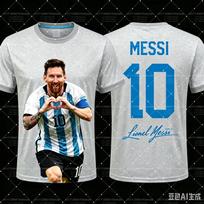 2026 Messi AI Futbolo Spaudos Marškinėliai Unisex Vyrams Moterims Gerbėjų Atminimo Viršutiniai Drabužiai Superžvaigždės Grafika Madingi Sportiniai Trumpomis Rankovėmis Marškinėliai 4XL blue