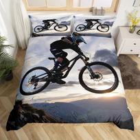 Dviračio vairuotojo užvalkalas kūdikiams, Kalnų dviračio patalynės komplektas paaugliams ir suaugusiems, Akvarelinis dygsniuotas užvalkalas 240x220cm
