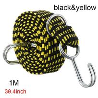 Fashion Fixed Band Bikes Ropes Tie Bicycle Strap Luggage Roof Rack Cord Hooks Luggage Rope 1M raudona/juoda