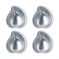 4pcs Creative Mochi Molds with Peach And Mangos Shape Food Safe Aluminum Alloy Baking Supplies For Home Cooks
