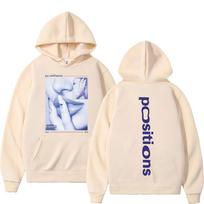 2026 Hot Sale Ariana Grande Positions Hoodies Long Sleeve Fashion Sweatshirt Unisex Streetwear Vintage Printed Sweatshirt S beige