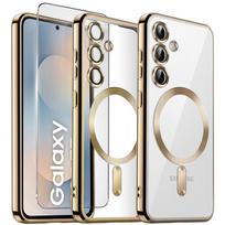 Samsung Galaxy S25 FE Case Set, Electro MagSafe, Gold + Screen Protector