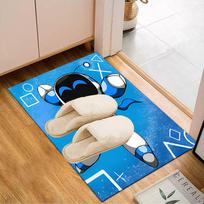 Space Adventure Astro Bot Rug Game Carpet, Floor Mat for Bedroom Living Room Entryway Rug, Home Decor Idea Gift for Christmas birthday 40cmx60cm