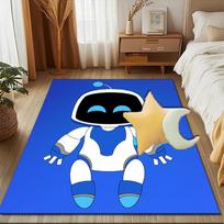 Space Adventure Astro Bot Rug Game Carpet, Floor Mat for Bedroom Living Room Entryway Rug, Home Decor Idea Gift for Christmas birthday 80cmx120cm