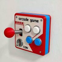 Retro Arcade Game Joystick Wall Switch Plate Cover Single Rocker Light Switch Decor Fun Gaming Room Bedroom Wall Decoration red