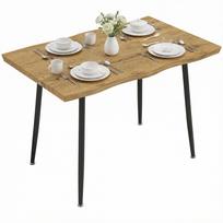 Valgomojo stalas 4 žmonėms, 110 cm Nordic stačiakampis virtuvės stalas su plieninėmis kojomis svetainei ir valgomajam, ąžuolas 110 x 70 x 75 cm
