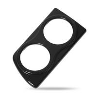 Dual Dashboard Gauge Pod Air Vent Gauge Holder Gloss Black Replacement for Vauxhall Astra H VXR MK5 RHD black