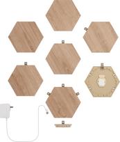 Nanoleaf Elements Wood Look Hexagons Starter Kit, 7-panel pack (NL52-K-7002HB-7PK)