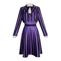 Anime Trečiadienis 2 sezonas Enid Sinclair Vilko mergaitės mokyklos uniforma Kostiumas Cosplay Helovino apranga Addams šeimos kostiumas Moteriai 3XL 65-70kg raudona