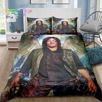 Walking Dead Daryl Dixon Sparnų Ženklas Patalynės Kolekcija Viengulis Twin Pilnas Queen King Dydžio Lova Kolekcija Suaugusiųjų Vaikų Miegamasis 3D Spausdinimas 173x218cm 3pcs