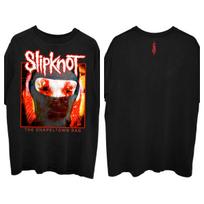 Slipknot 25th Anniversary Skeleton Rat Skull Double-Sided Vintage T-Shirt, Unisex Nu-Metal Fan Streetwear Tee, 100% Cotton Casual Short Sleeve Top XXL black