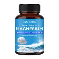 Taoters Triple Compound Magnesium Capsules for Good Absorption and Improved Sleep Health 120 capsules 120 capsules blue