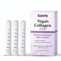 Sanfe Vegan Collagen Powder, Plant-Based Collagen Booster, 75g, Pack of 3, Instant Lifting & Hydration, Powder to Cream Formula