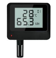 Wall Hanging Thermo Hygrometer -20~+60 Temperature 0%-100%RH Humidity Range LED Display IP67 Rated RS485 Modbus (Black,≤±0.3℃&-20℃ ~ +60℃) juoda