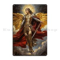 Šventasis Arkangelas Mykolas Arkangelas Gabrielius Metalo Plakatas Plakatas Garažas Sukurti Individualius Plakatus Sieninė Tapyba Skardinis Ženklas Plakatas 20x30cm（7.8x11.8inch） beige