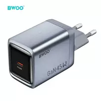BWOO BO-CDA238 travel charger | 45W | PD, GaN, PPS | USB-C | gray